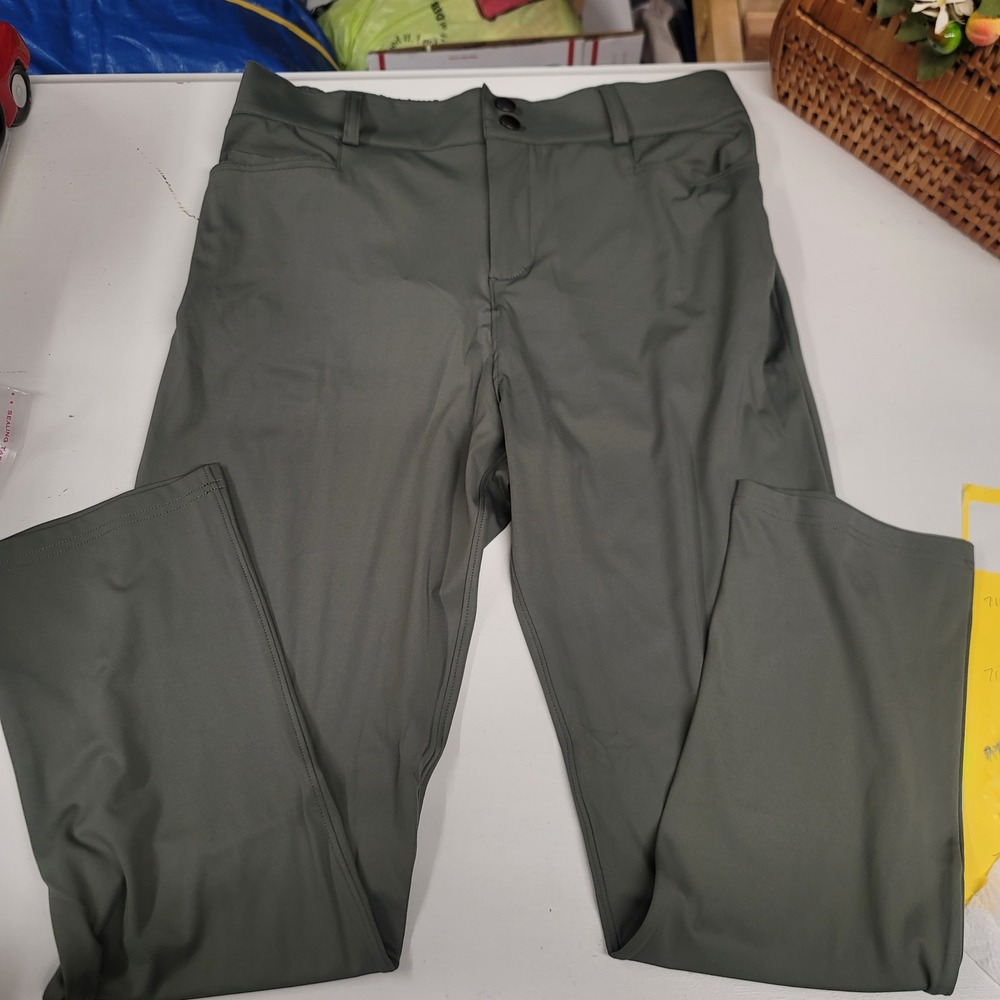 Viodia Olive Green Casual Athleisure‎ Golf Yoga Pants Women Size L